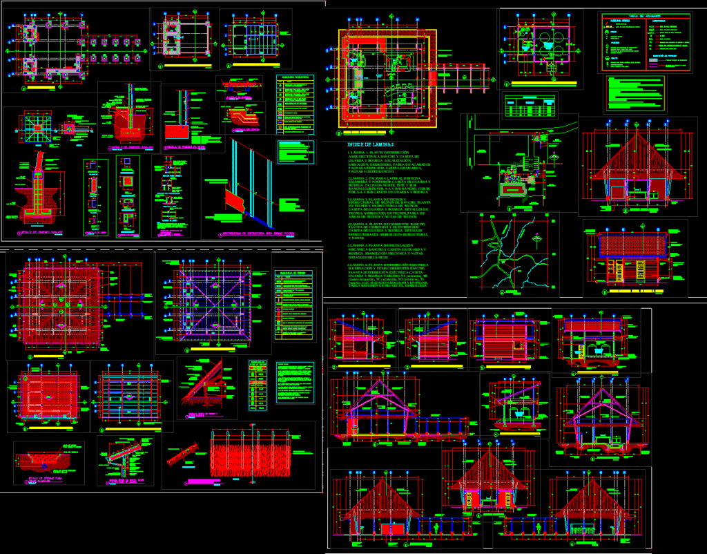 Rancho, Pit-House, Hogan 2D DWG Plan for AutoCAD