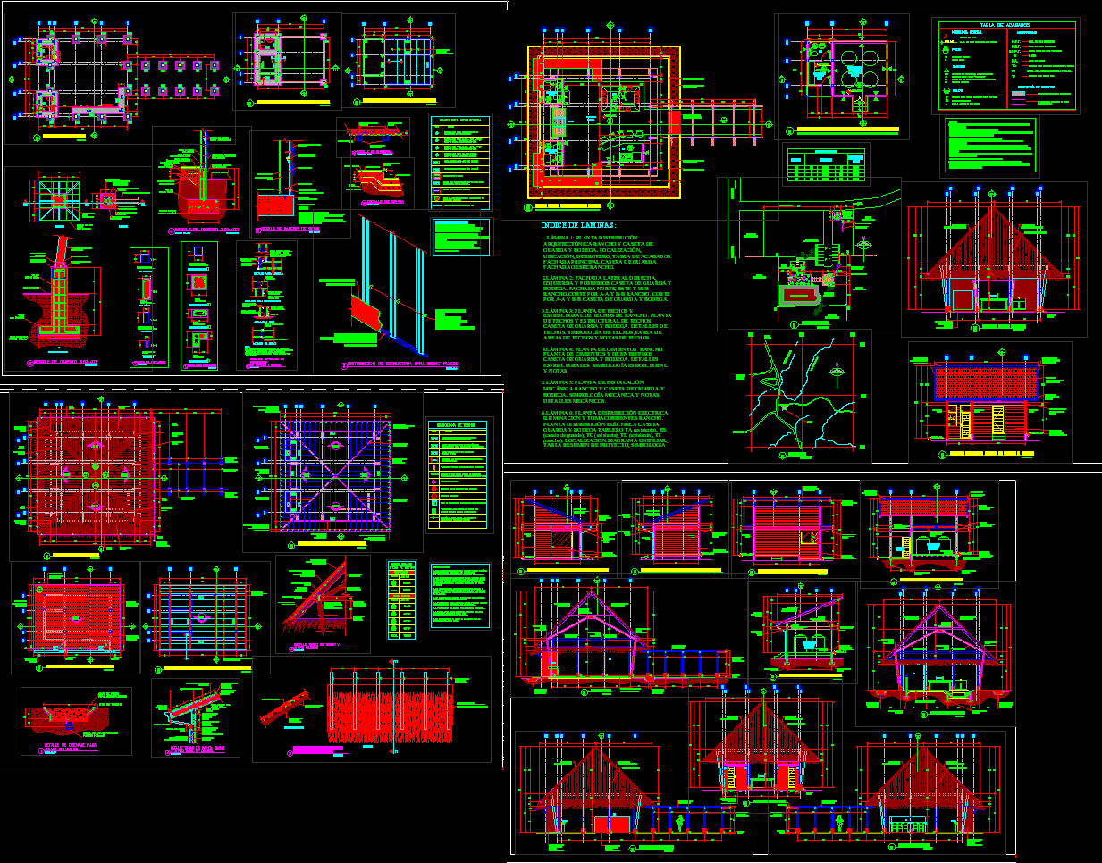 Rancho, Pit-House, Hogan 2D DWG Plan for AutoCAD • Designs CAD