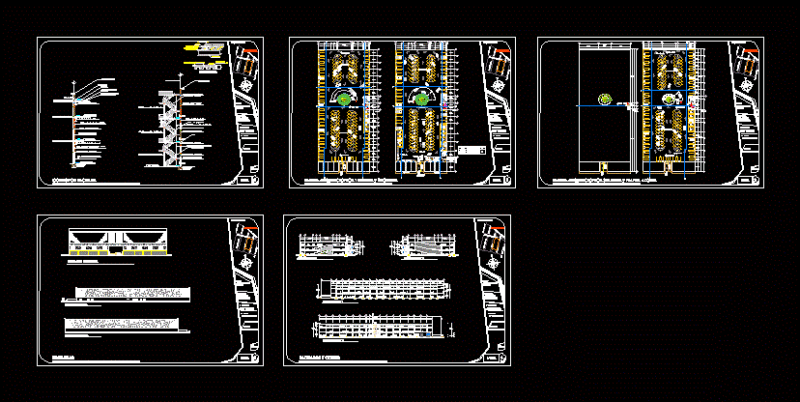 Vertical Parking DWG Section for AutoCAD