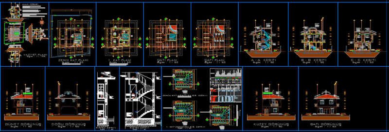 Villa 2 Story DWG Block for AutoCAD