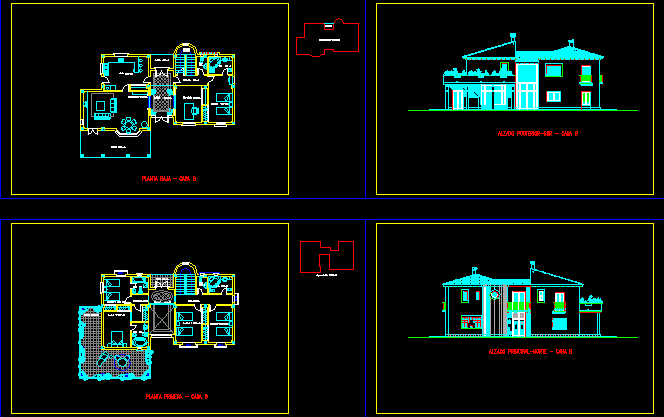 Villa - Plans 2D DWG Plan for AutoCAD • Designs CAD