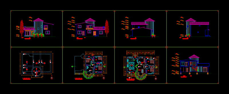 Villa Duplex DWG Section for AutoCAD
