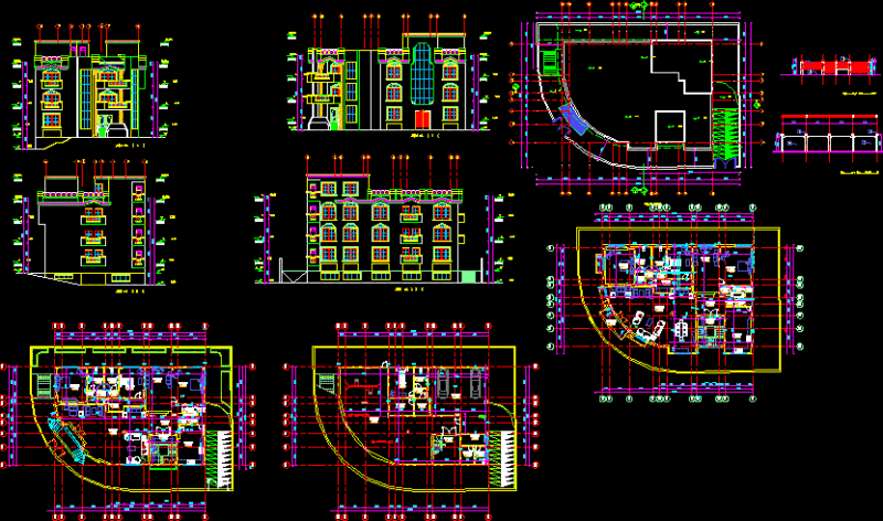 Villa DWG Block for AutoCAD