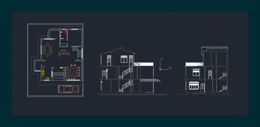 Villa DWG Block for AutoCAD