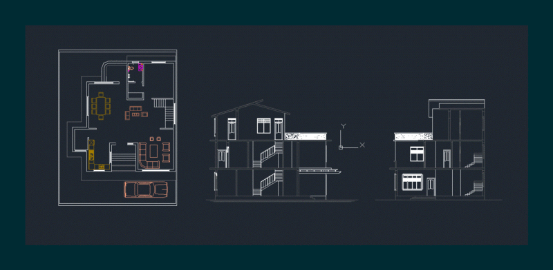 Villa DWG Block for AutoCAD