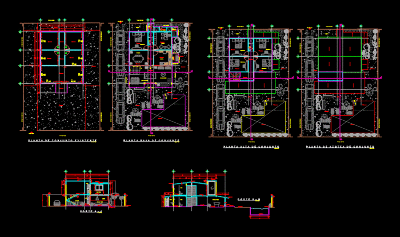 Villa DWG Block for AutoCAD