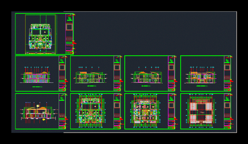 Villa DWG Block for AutoCAD