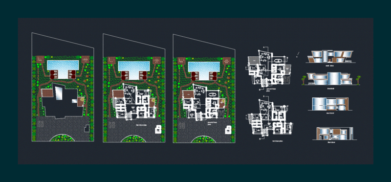 Villa DWG Block for AutoCAD