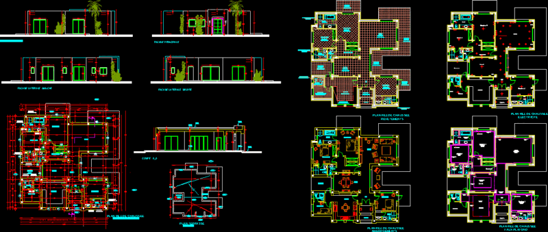 Villa DWG Plan for AutoCAD