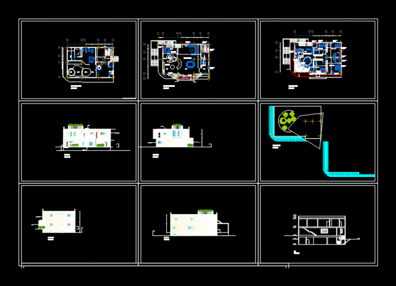 Villa DWG Plan for AutoCAD
