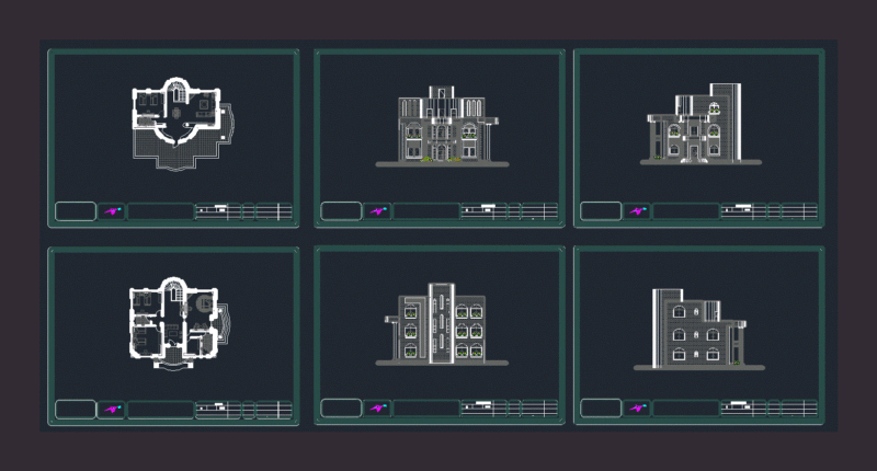 Villa DWG Plan for AutoCAD