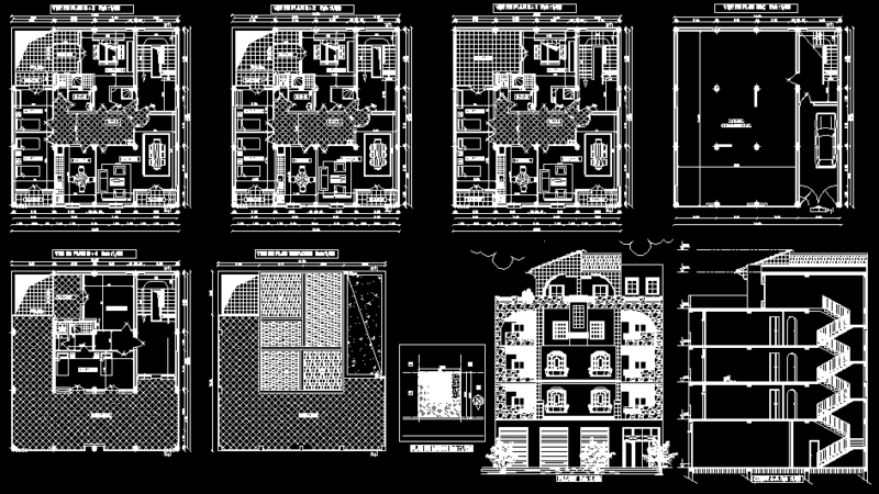 Villa DWG Section for AutoCAD