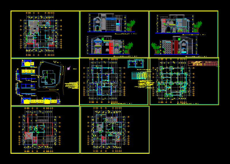 Villa DWG Section for AutoCAD