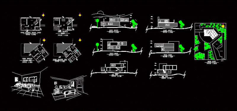 Villa DWG Section for AutoCAD