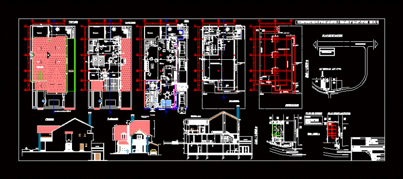 Villa House DWG Section for AutoCAD