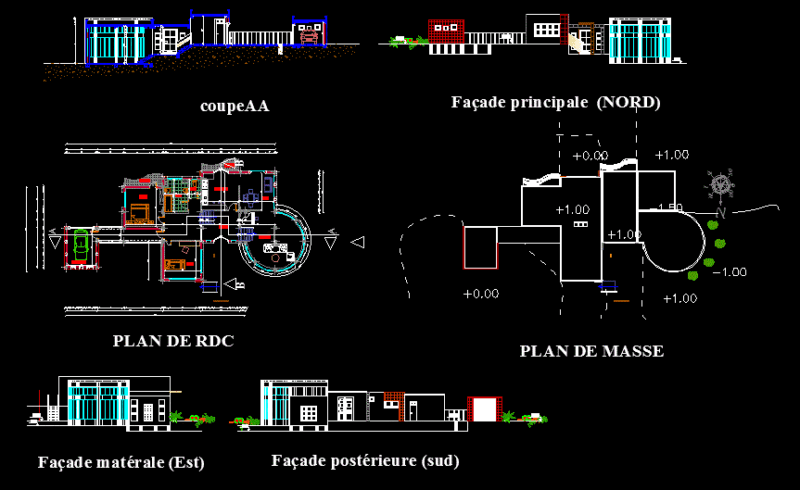 Villa Inspired From DWG Block for AutoCAD
