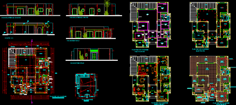 Villa M A DWG Plan for AutoCAD
