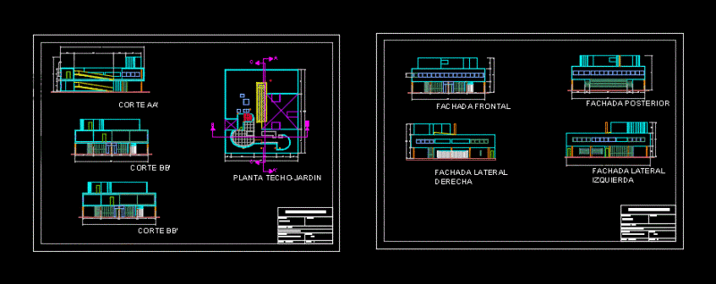 Villa Saboye 2D DWG Block for AutoCAD