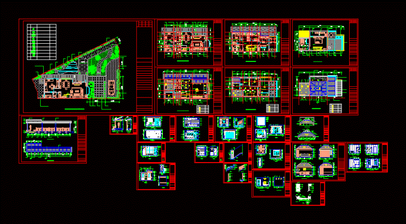 Villa Working Plans DWG Plan for AutoCAD