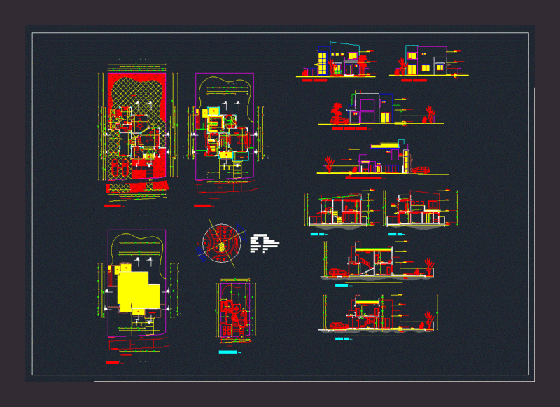 Villa Zunino – Plano Arquitectonico DWG Section for AutoCAD