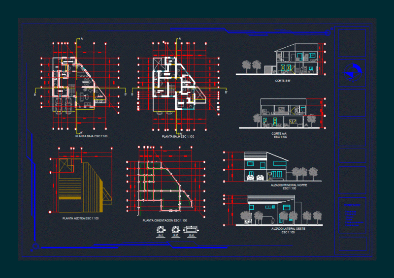 Vivienda Dos Plantas DWG Block for AutoCAD