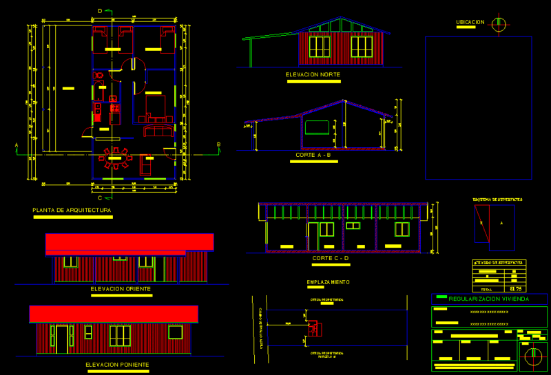 Vivienda Unifamiliar DWG Model for AutoCAD