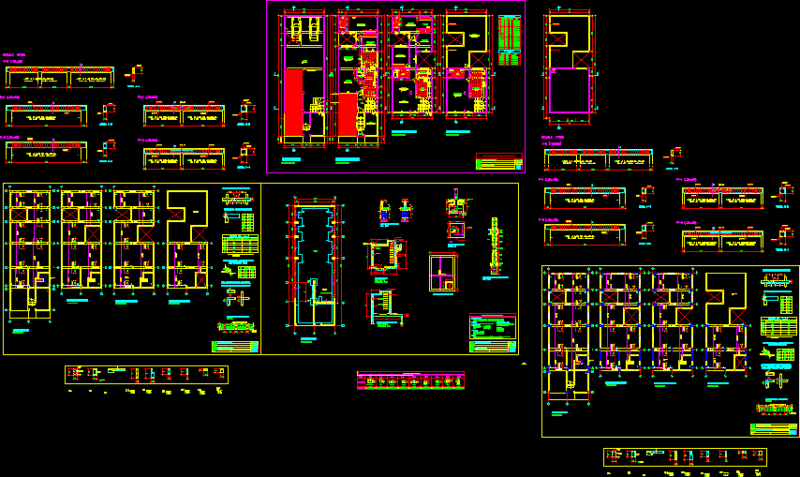 Vivienda Unifamily Housing 7x21m DWG Plan for AutoCAD