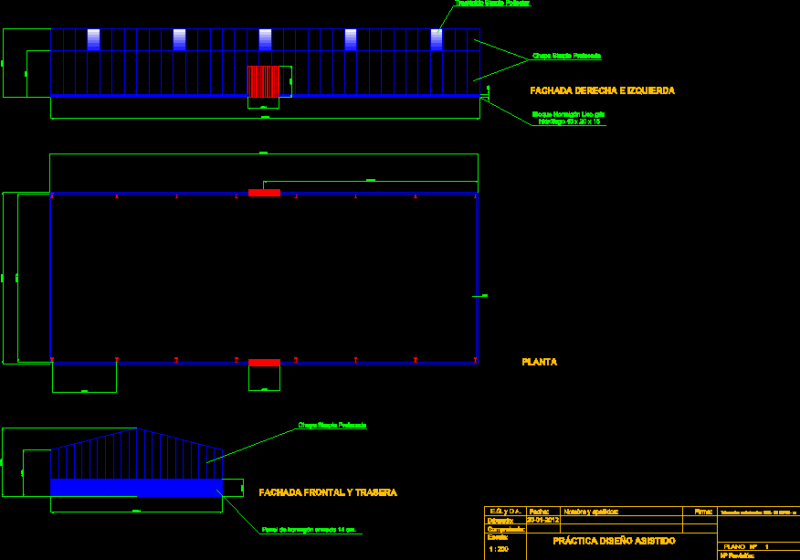 Warehouse, Design Study DWG Section for AutoCAD