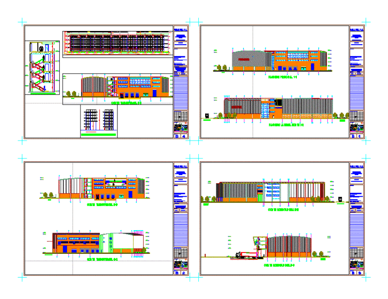 Warehouse And Offices DWG Elevation for AutoCAD