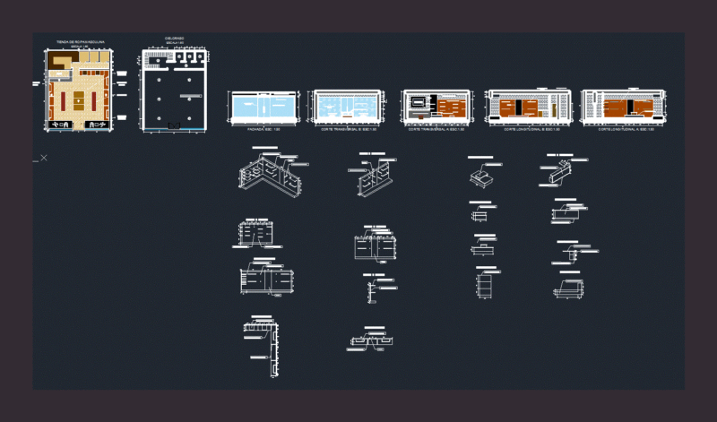 Warehouse Menswear DWG Section for AutoCAD