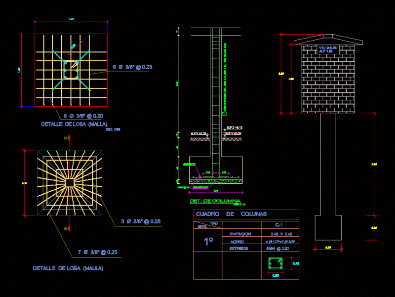 Watch Tower DWG Detail for AutoCAD
