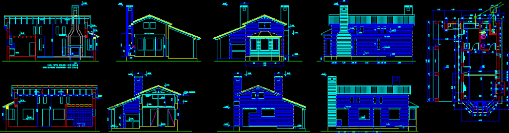 Weekend House DWG Block for AutoCAD