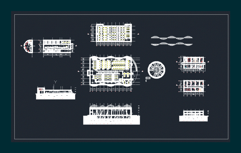 Winery Factory DWG Section for AutoCAD