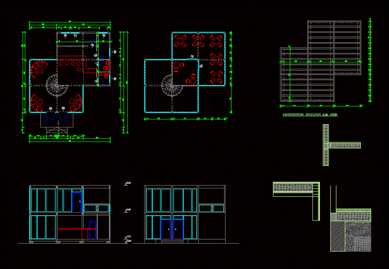 Wooden Construction – Coffee Bar DWG Plan for AutoCAD