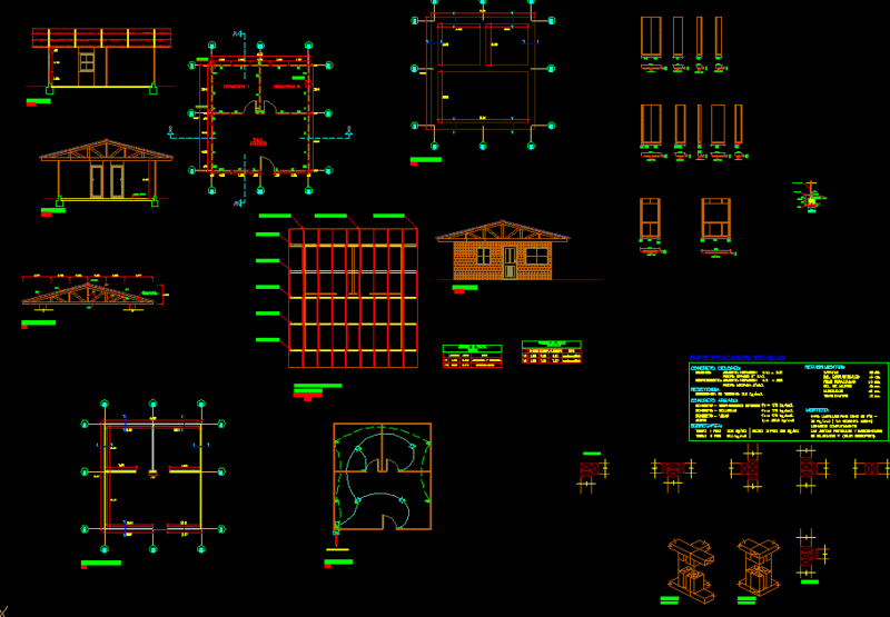 Wooden Housing DWG Block for AutoCAD