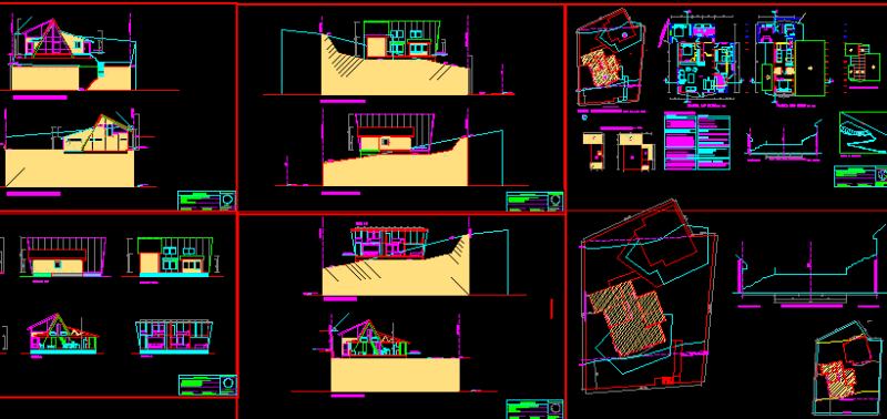 Modern Wooden House 2D DWG Full Project For AutoCAD