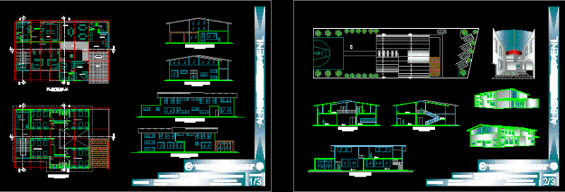 Youth Hostel DWG Block for AutoCAD