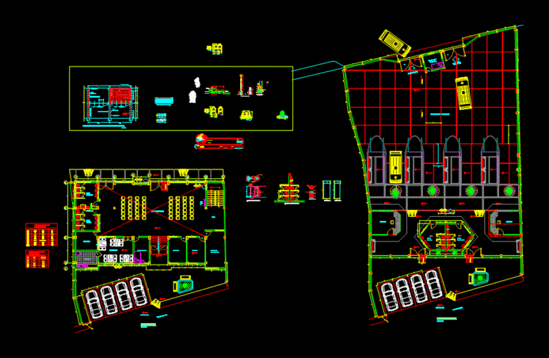 Zonal Terminal DWG Section for AutoCAD