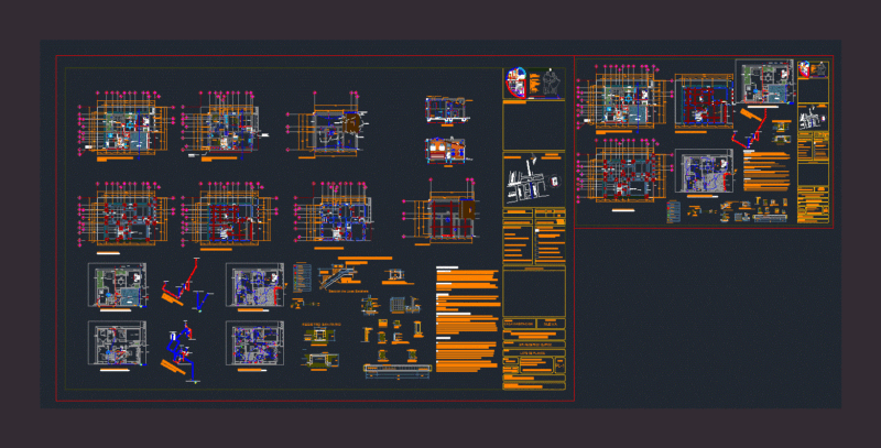 2 Floors Housing DWG Plan for AutoCAD