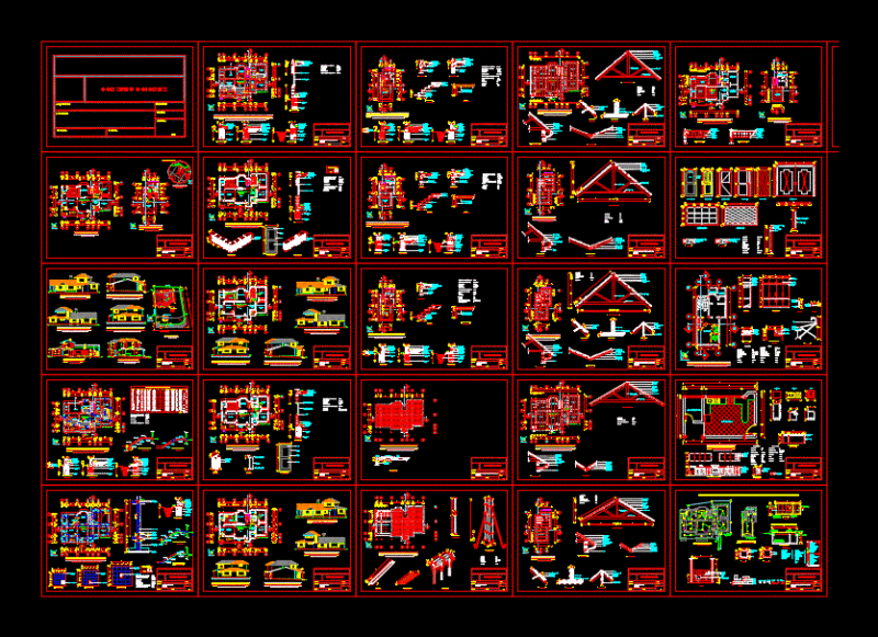 2 Storey House DWG Section for AutoCAD