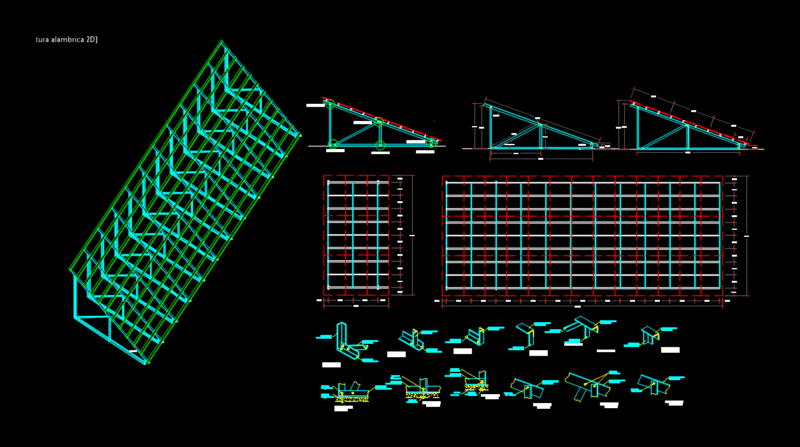 39 Panel Structure DWG Block for AutoCAD