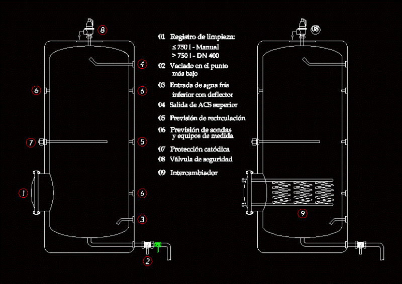 Acs Interacumulador DWG Section for AutoCAD