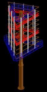 Advertising Board Tower 3D DWG Model for AutoCAD