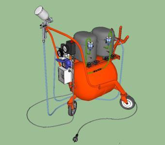 Air Compressor 3DM CAD Drawing