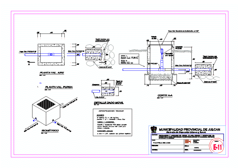 Air Valve DWG Plan for AutoCAD