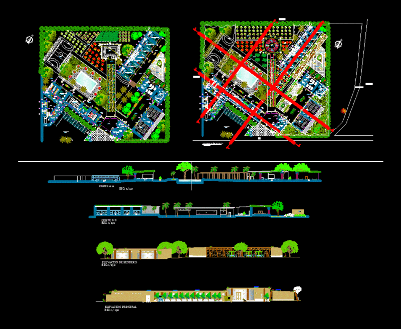 Albergue DWG Block for AutoCAD