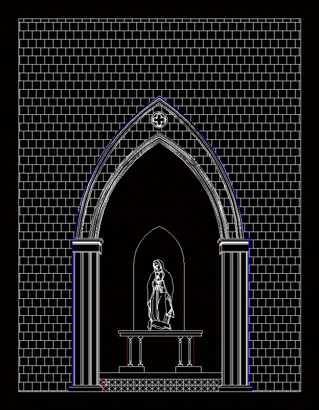 Altar Virg 2D DWG Block for AutoCAD