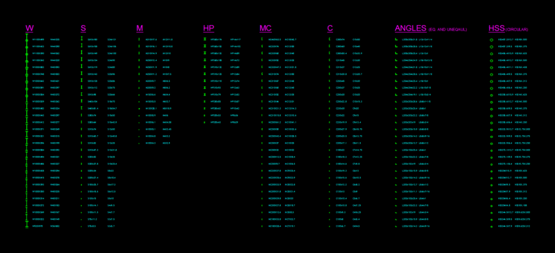 American Steel Section DWG Section for AutoCAD
