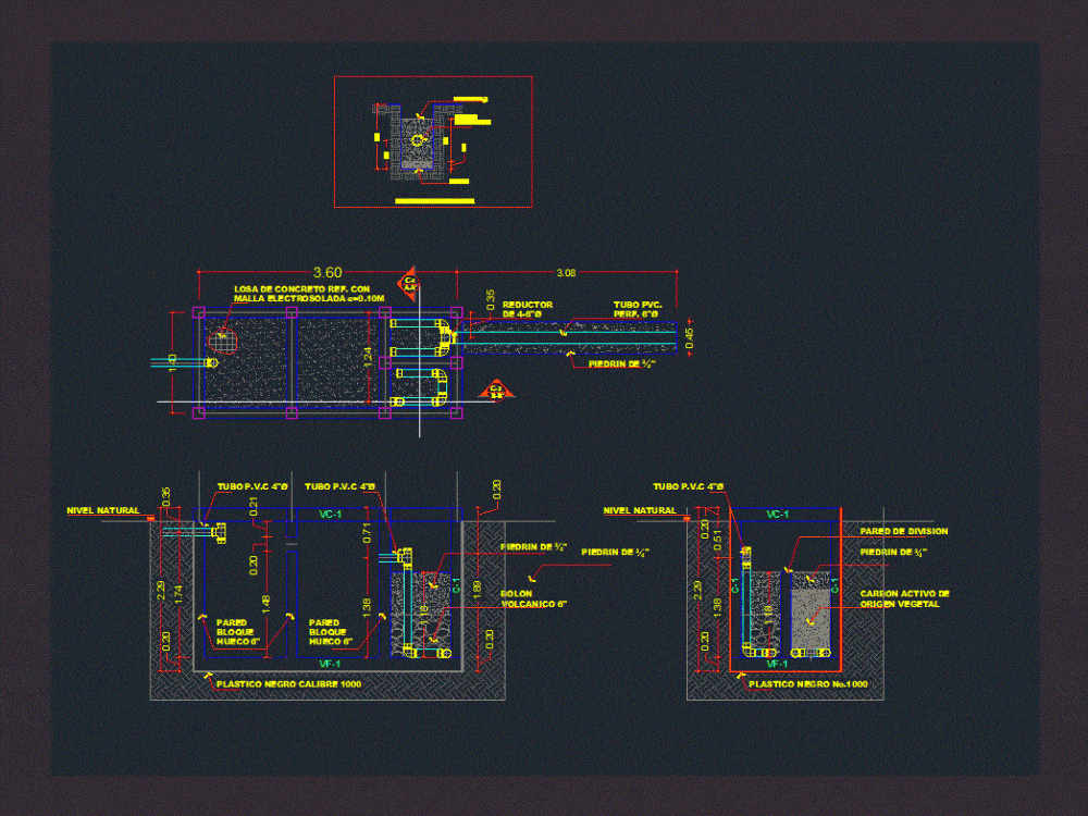Anaerobic Filter Filter Sewage DWG Detail for AutoCAD • Designs CAD