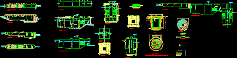 Anaerobic Treatment DWG Section for AutoCAD